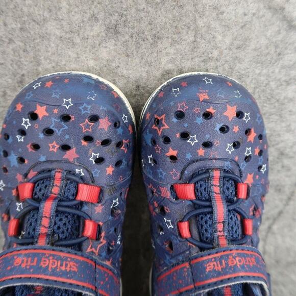 Stride Rite Shoes Baby 7 Sneaker Sandal Phibian Rubber Blue Red Water Play Kids - Picture 9 of 15